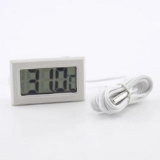 어항온도계 디지털 LCD 디스플레이 물 전자 물고기 수족관 냉장고 수온 방수, [01] WHITE, 1개