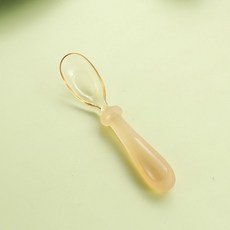 304不鏽鋼兒童叉勺 PPSU學習筷訓練筷套裝 嬰兒防摔三件套 自主吃飯, 硅膠圓寶勺, 1個