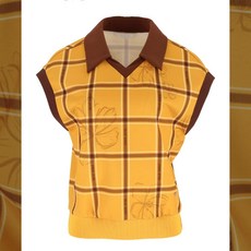 엘르골프 엘르골프-체크패턴 오버핏 조끼-6J65702.IC