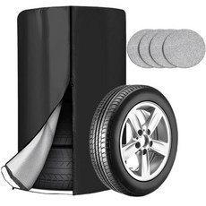 타이어 커버 옥외 방수 4개 보관 420D 경자동차 자외선 열화 더러움 내구, 한개옵션1