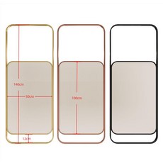 욕실 천장 거울 간결 매립형 조명 포함 사각형 행잉 드레스룸 화장실 미러 40x80, C.50x100cm(높이140cm)단면발광