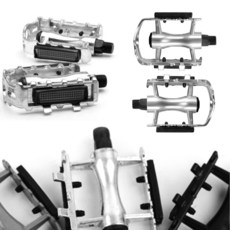 튼튼한 알루미늄 합금 자전거 페달 일반형, 실버, 1세트