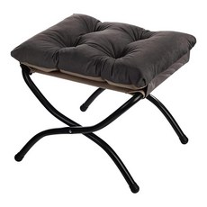 HollyHOME 높이 38.1cm(15인치) 접이식 발판 스툴 패딩 디자인의 덮개를 씌운 접이식 오토만. 휴대성을 위한 금속 프레임이 특징입니다. 소파 게으른 의자 거실