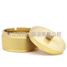 黃銅菸灰缸高檔中式復古菸灰缸客廳辦公室擺件創意菸缸加厚, 1個, 黃銅:定製