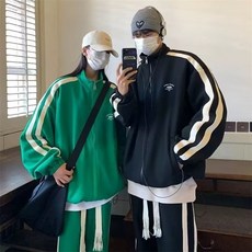 好評優選秋季休閒運動套裝男女寬鬆青少年帥氣潮牌衛衣男套裝穿搭大碼班服