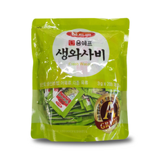 움트리 움쉐프 생와사비 3g x 200개 / 업소용 / 와사비 / 고추냉이 / 소포장, 600g, 1개