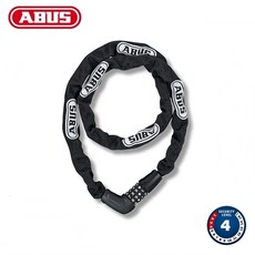 아부스 자전거 자물쇠 5805C 110cm 체인락, 블랙, 1개