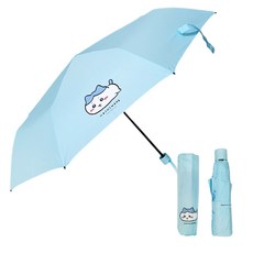먼작귀 3단 수동우산 블루