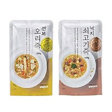 원더푸드 강아지 고양이 영양죽 120g 반려동물 반려묘 보양죽 영양식 보양식 오리죽 쇠고기죽, 1개, 낙지 쇠고기죽