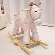 흔들목마 리틀타익스 말타기 체크무늬 흔들말 장난감, Xiao Ma Beibei 워시프리+동요