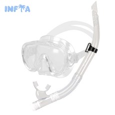 인피아 멀티 피스 스노쿨링 마스크 프리다이빙 스노쿨링 세트, 아쿠아