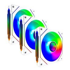 【全網最低價】稜鏡四代Pro 機殼風扇 ARGB 12CM／散熱風扇／龍鏡／曲鏡／風扇／電腦風扇／ARGB風扇／稜鏡, 1個, 白色正嚮【送螺絲】