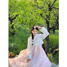 여성 개량한복 철릭 원피스 퓨전 생활한복 저고리 치마