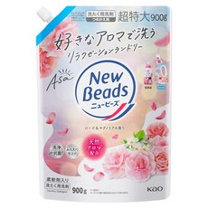 New Beads 玫瑰&木蘭花香 補充包 900g [洗衣液] 141272, 1個