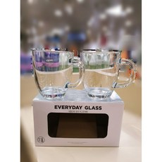 모던하우스 에브리데이 내열강화 유리머그잔 350ml, 2개