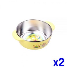 아동용 캐릭터 논슬립 스텐 대접 x2개 어린이집+커머스커낵트Shop, 빠른배송