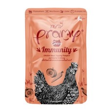 PRAMY 고양이 이뮤니티 호박 당근 토핑 닭고기 맛 그레이비, 닭, 70g, 12개