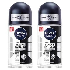 니베아 Nivea MEN 48h 맨 블랙앤화이트 데오드란트, 2개, 50ml