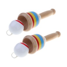 shangren 2 쌍 나무 국자 공 던지기 캐치 게임 트랙볼 스포츠 잔디 캠핑 및 해변 활동을위한 손 눈 조정 향상, 설명, 다색, 1개