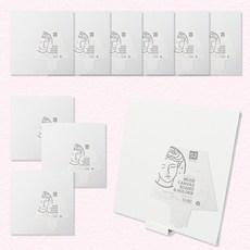 뮤즈 프레임없는 면천 캔버스보드 정사각 S2 사이즈 18x18cm 10개입, 1세트