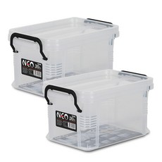 코멕스 네오박스 플라스틱 수납박스, 반투명, 2개