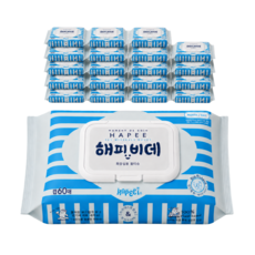 해피비데 화장실용 도톰한 비데물티슈 캡형 60매입 60g 20팩, 20개, 60매