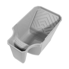 Royalways 수리 소규모 페인트칠 DIY 페인팅 프로젝트 장식 등에 사용할 수 있는 붓꽂이가 있는 페인트 통, 회색, 롤러 브러시 거치대 겸용 페인트 컵