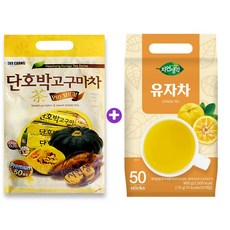 단호박 고구마 차 50티백 + 유자차 50티백 국내산 비타민 전통차, 50개입