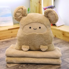 보들보들 극세사 쿠션담요