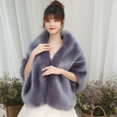 밍크 케이프 숄 여자 인조 퍼 자켓 망또 여성용 가디건
