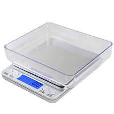 【kolin歌林】多功能LED不銹鋼料理秤 KWN-ZJ556 附雙托盤 超薄設計, 銀色, 3000g