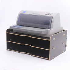 종이보관함 수납함 세로형 지류함 60cm 우드 파티클보드 4절 보관함 서류함, D. 골드/블랙 3단