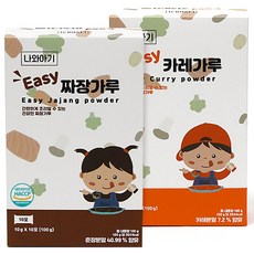 나와아기 이지 아기 짜장가루 10g 10입 카레가루 10g 10입 총 20입, 100g, 2개