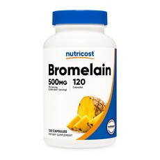 뉴트리코스트 Bromelain 브로멜라인 500mg 120캡슐, 120정, 1개
