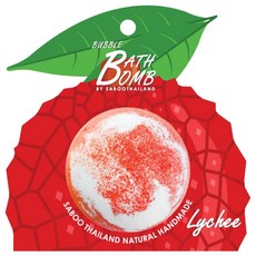 Saboo 泡泡沐浴球 LYCHEE 荔枝 泰國天然手工製, 150g, 1顆