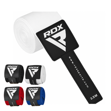 링사이드코리아 올림픽 아이바 인증 RDX AIBA 복싱핸드랩 / mma 킥복싱 붕대 밴디지 3.5m 1쌍, 1세트, 화이트 1세트, 화이트