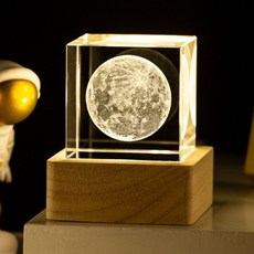 크리스탈 집들이선물 수정구 무드등 오브제 조명 바다, 1개, 클로버, 클로버