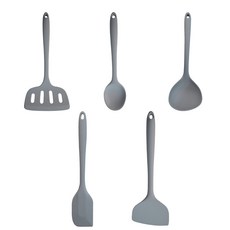 실리팟 국산 실리콘 조리도구세트, 1개, 그레이, 5종