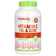 뉴트리바이오틱 이뮨 비타민C 플러스 D3 앤드 아연 캡슐 250정, NutriBiotic 뉴트리바이오틱 이뮤니티 비타민 C, 2개