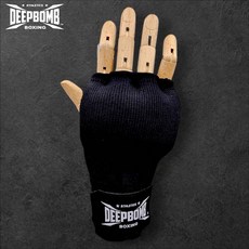古川小夫 DEEPBOMB快速手綁帶 拳擊 泰拳 拳套 手綁帶 快速綁帶 HAND WRAPS-黑, 1個