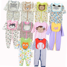 아동턱받이와 아기옷 우주복세트 랜덤1개 303316