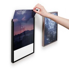 서프푸 액자 프레임 사진 인테리어액자 알루미늄 A4 A3 A2 A1 벽걸이, a4 블랙 8mm, 1개