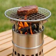 유쎌몰 헬로그릴 304스텐 원형 미니 석쇠(13cm) 캠핑석쇠 구이용석쇠