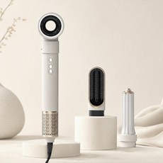 [무료반품] 브리브 에어 헤어스타일러 BLDC 멀티 드라이기 3IN1 가벼운 컬링 웨이브 드라이어, 아이보리