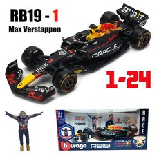 Bbugo 1 24 Mercedes-Amg Bnez F1 W14 Rb19 및 파일럿 피규어 다이캐스트 모델 조지 인형, 1-24 Rb19 1