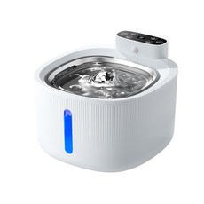 寵物智慧飲水機 3L大容量 2600mAh電池 無線續航30天, 白色無恆溫版+3入濾芯, 1個