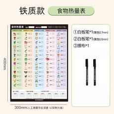 ［ 10月新品 ］ 情侶計劃錶磁性冰箱貼自律神器體重記錄監督打卡運動牆貼, 食材熱量表-磁吸款