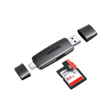 UGREEN SD 카드 리더 Type-C OTG 대응 1대 2역 USB3.0 Microsd 2TB까지 대용량 카드에