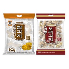 미왕 눈꽃허니 쌀과자 + 보리과자 / 대용량과자 개별포장, 1개, 1.7kg