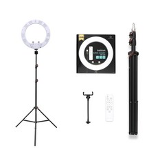 대한 링라이트 25.4cm + 슈퍼 스탠드 삼각대 세트, 1개, DH-U250(화이트) + ST-7023